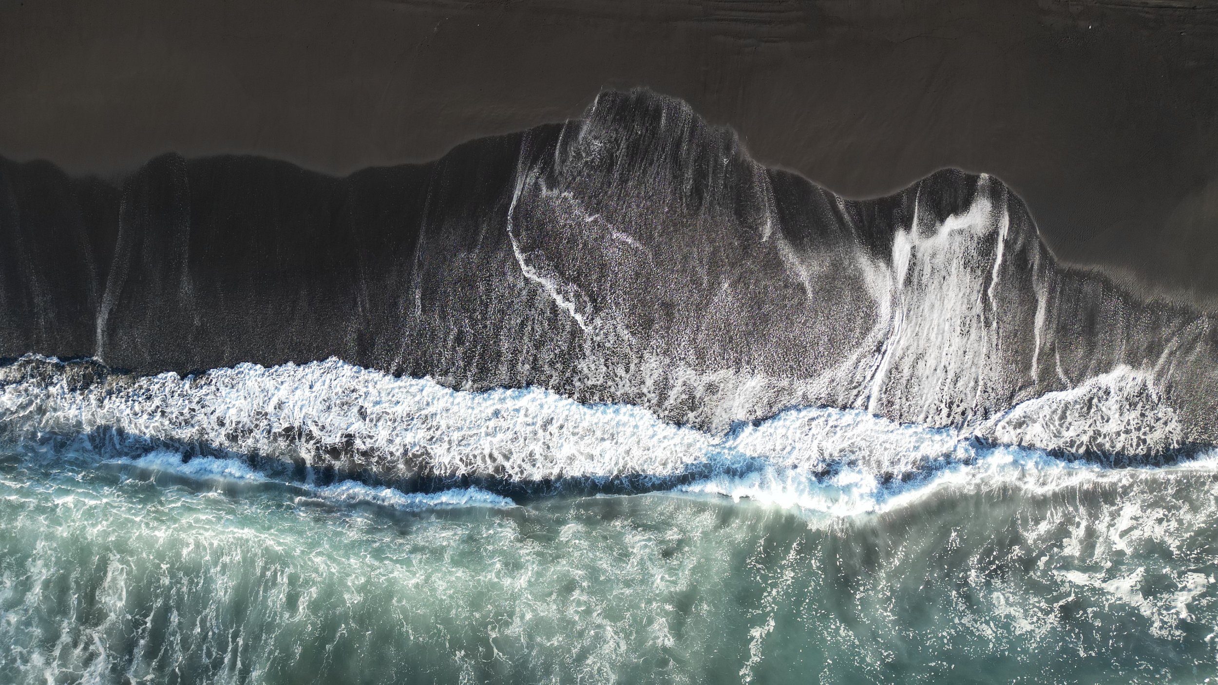 Waves crashing on shore